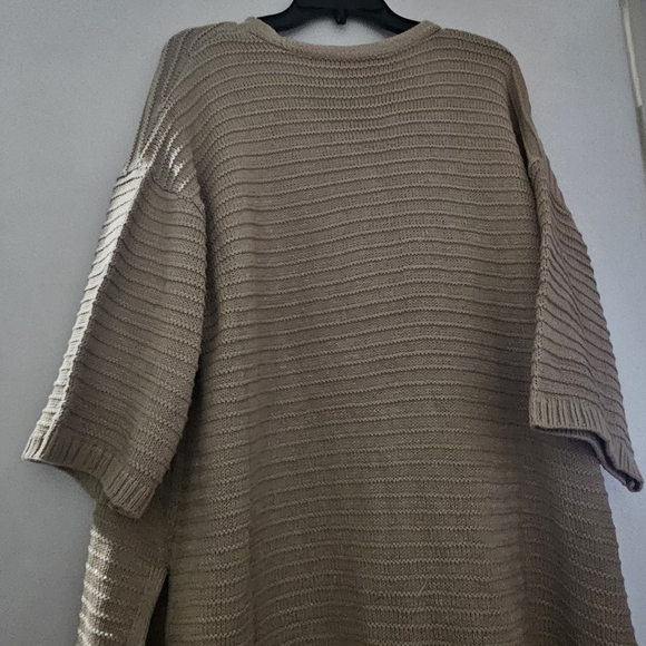 NWT -Soft Surroundings- Cozy Tan Knit Sweater Cardigan - Picture 6 of 9